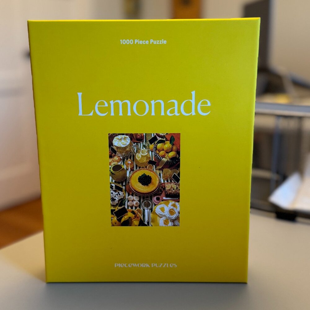 Piecework Puzzles “Lemonade” 1000 Piece Jigsaw Puzzle–COMPLETE!